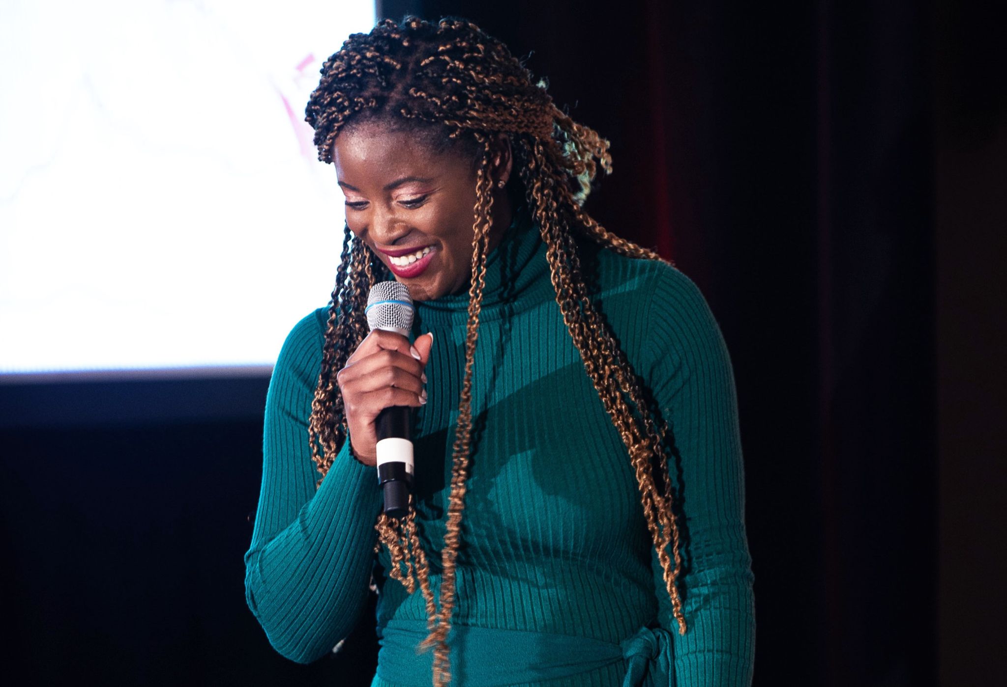 Sharon presenting at Techstars